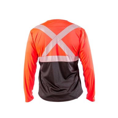 POLERA REFLECTIVA HW ROJO FLUOR MANGA LARGA - 2
