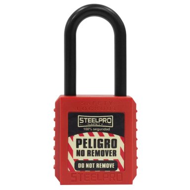 CANDADO STEELPRO DIELE CTRICO ROJO - 1