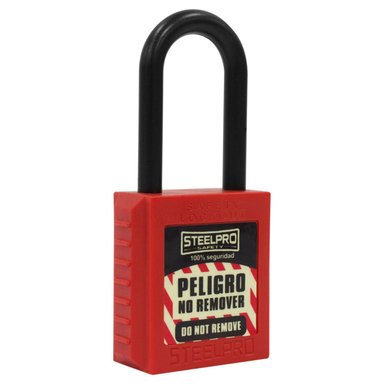 CANDADO STEELPRO DIELE CTRICO ROJO - 2