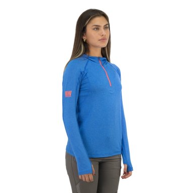 POLERA DRY FIT HW SPX C/ GORRO MANGA LARGA MUJER ELEC BLUE - 2