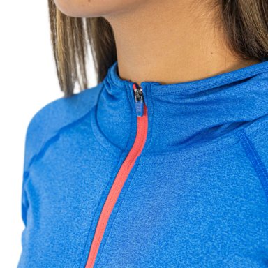 POLERA DRY FIT HW SPX C/ GORRO MANGA LARGA MUJER ELEC BLUE - 7