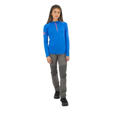 POLERA DRY FIT HW SPX C/ GORRO MANGA LARGA MUJER ELEC BLUE - 9