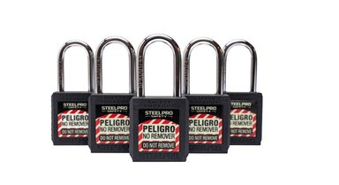 KIT STEELPRO DE 5 CANDADOS MK X10 NEGRO - 2