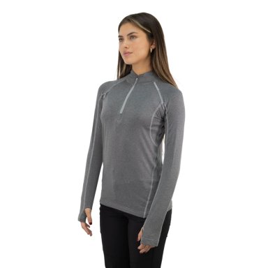 POLERA DRY FIT HW SPX MANGA LARGA MUJER CARBON GREY - 3