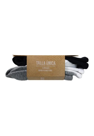 TRIPACK CALCETINES HW ALGODON TOBILLERO HOMBRE - 5