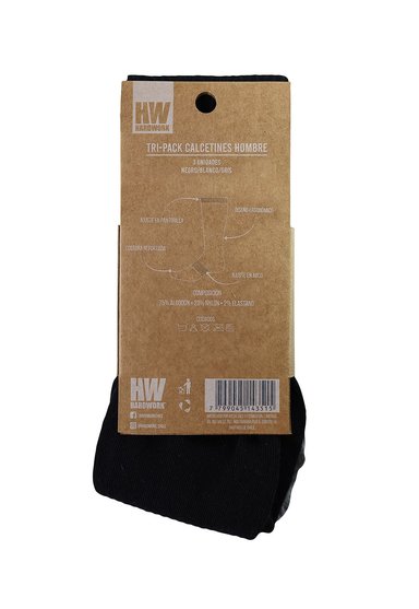 TRIPACK CALCETINES HW ALGODON HOMBRE - 3