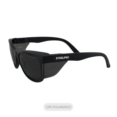 LENTE SEGURIDAD SAFEBLACK GRIS POLARIZADO STEELPRO - 1