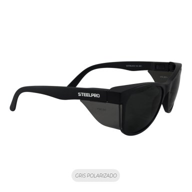 LENTE SEGURIDAD SAFEBLACK GRIS POLARIZADO STEELPRO - 3