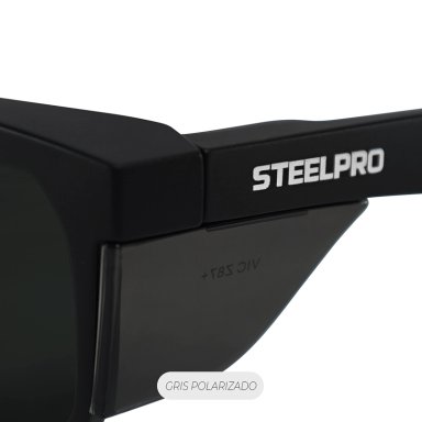 LENTE SEGURIDAD SAFEBLACK GRIS POLARIZADO STEELPRO - 5