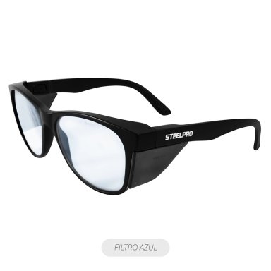 LENTE SEGURIDAD SAFEBLACK CLARO BLUE BLOCKER STEELPRO - 1