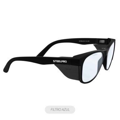 LENTE SEGURIDAD SAFEBLACK CLARO BLUE BLOCKER STEELPRO - 3