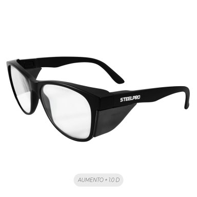 LENTE SEGURIDAD SAFEBLACK CLARO FULL READER +1.0D STEELPRO - 1