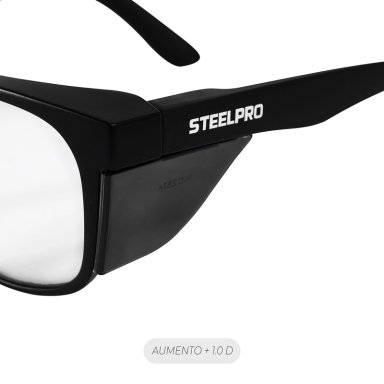 LENTE SEGURIDAD SAFEBLACK CLARO FULL READER +1.0D STEELPRO - 5