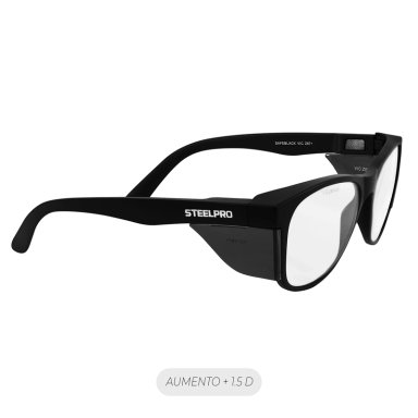 LENTE SEGURIDAD SAFEBLACK CLARO FULL READER +1.5D STEELPRO - 3