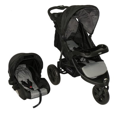 COCHE TRAVEL SYSTEM FOX NEGRO CON GRIS BEBESIT - 1