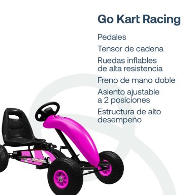 GOKART RACING BEBESIT - ROSA - 3