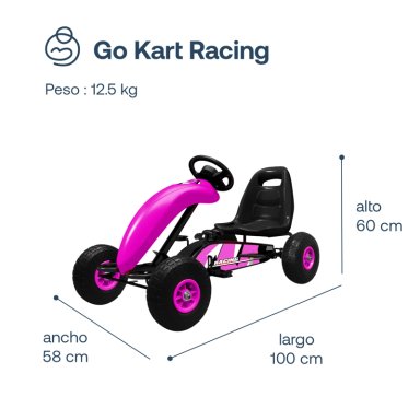 GOKART RACING BEBESIT - ROSA - 4