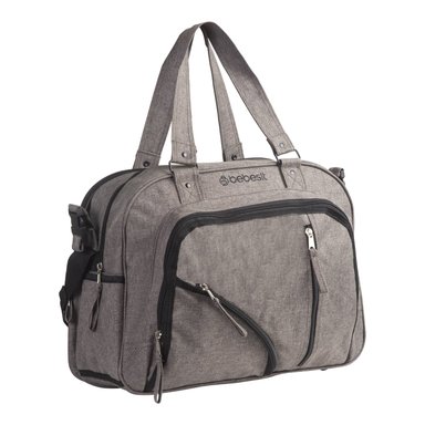 BOLSO BEBESIT MATERNAL MUDADOR PAÑALERA MELANGE GRIS - 1