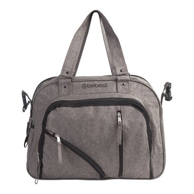 BOLSO BEBESIT MATERNAL MUDADOR PAÑALERA MELANGE GRIS - 2