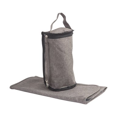 BOLSO BEBESIT MATERNAL MUDADOR PAÑALERA MELANGE GRIS - 4