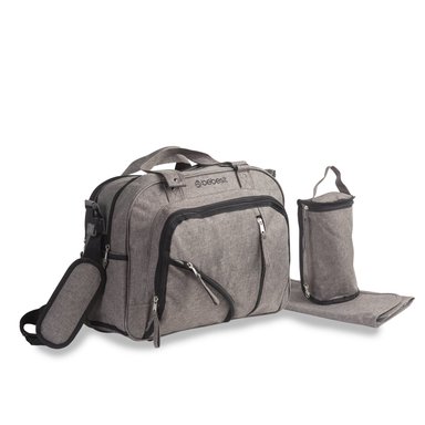BOLSO BEBESIT MATERNAL MUDADOR PAÑALERA MELANGE GRIS - 5