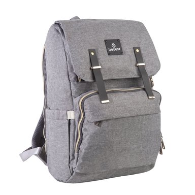 MOCHILA BEBESIT MATERNAL MUDADOR MELANGE GRIS - 1
