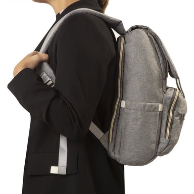 MOCHILA BEBESIT MATERNAL MUDADOR MELANGE GRIS - 6