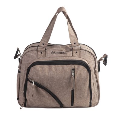 BOLSO BEBESIT MATERNAL MUDADOR PAÑALERA MELANGE BEIGE - 2