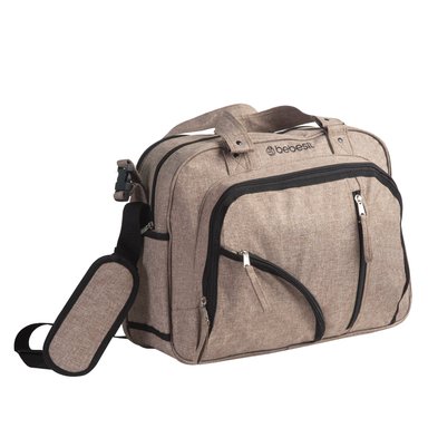 BOLSO BEBESIT MATERNAL MUDADOR PAÑALERA MELANGE BEIGE - 3