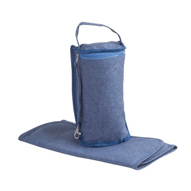 BOLSO BEBESIT MATERNAL MUDADOR PAÑALERA MELANGE AZUL - 4