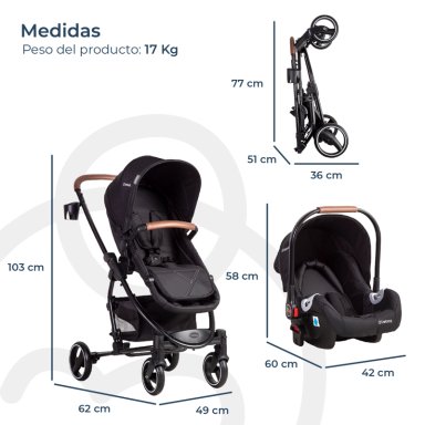 COCHE BEBESIT TRAVEL SYSTEM ALFA NEGRO - 7