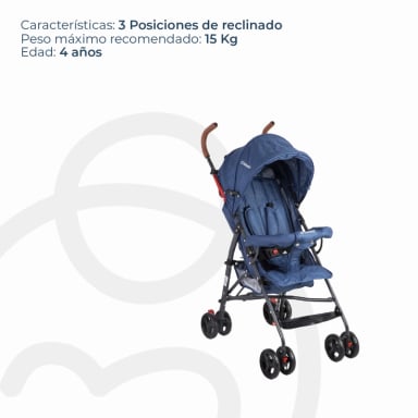COCHE BEBESIT PARAGUA 5126 AZUL - 6