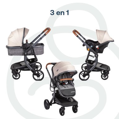 COCHE CUNA BEBESIT TRAVEL SYSTEM TAURUS BEIGE - 7