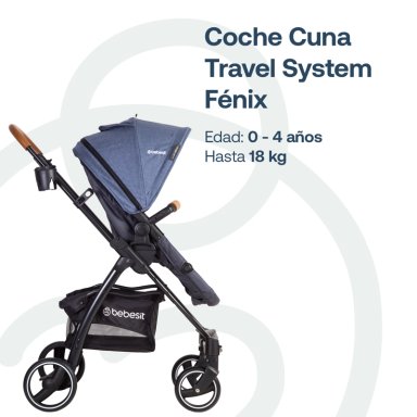 COCHE TRAVEL SYSTEM FE NIX AZUL BEBESIT - 2