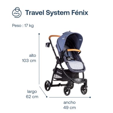 COCHE TRAVEL SYSTEM FE NIX AZUL BEBESIT - 6