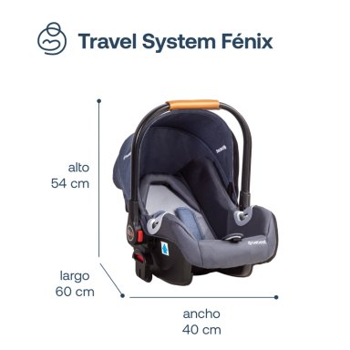 COCHE TRAVEL SYSTEM FE NIX AZUL BEBESIT - 8