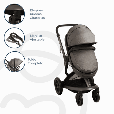 COCHE BEBESIT TRAVEL SYSTEM QUANTUM GRIS - 7