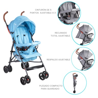 COCHE BEBESIT PARAGUA 5126 CELESTE - 6