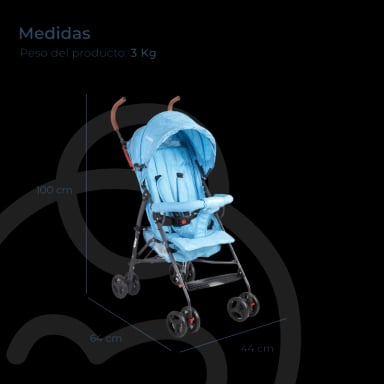 COCHE BEBESIT PARAGUA 5126 CELESTE - 8