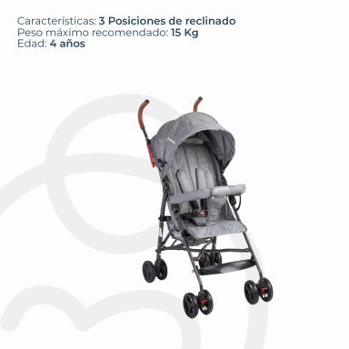 COCHE BEBESIT PARAGUA 5126 GRIS - 7