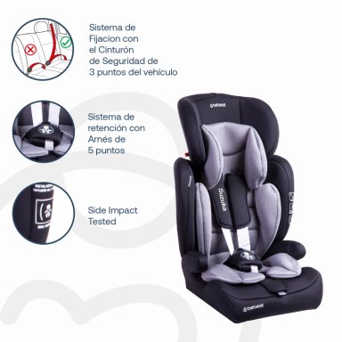 SILLA AUTO BEBESIT BUTACA SUZUKA GRIS - 7
