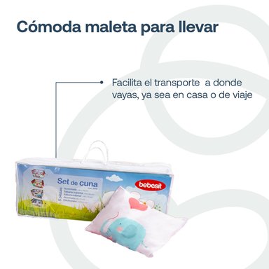 SET CUNA BEBESIT JIRAFA ROSA 5 PIEZAS - 7