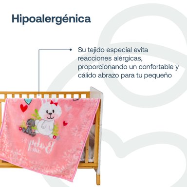 SACO BEBESIT CONEJO ROSA CON BROCHE - 3