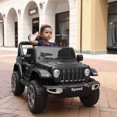 AUTO A BATERIA CAMIONETA RENEGADE NEGRA BEBESIT - 7