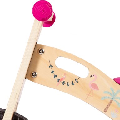 BICICLETA DE EQUILIBRIO APRENDIZAJE MADERA FLAMENCO ROSA BEBESIT - 5
