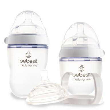 PACK MAMADERA BEBESIT MY CUP + MANILLA Y TETINA BLANCO - 1