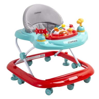 ANDADOR BEBESIT MUSICAL AIRBUS ROJO CELESTE - 1