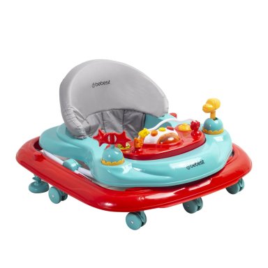 ANDADOR BEBESIT MUSICAL AIRBUS ROJO CELESTE - 4