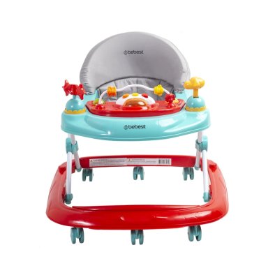 ANDADOR BEBESIT MUSICAL AIRBUS ROJO CELESTE - 6