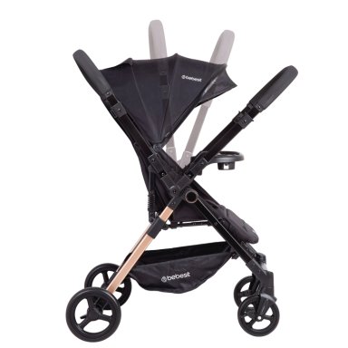 COCHE DE PASEO CITY REVERSIBLE CON BANDEJA NEGRO - 2
